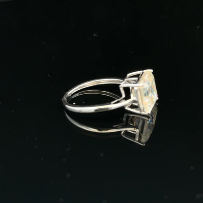 9ct white gold ring in size L with a smooth band, unbranded jewelry image.