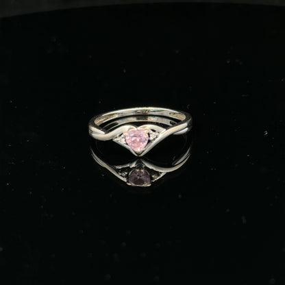 9ct white gold ring size O with a smooth polished band, unbranded jewelry, photographed on a plain background.