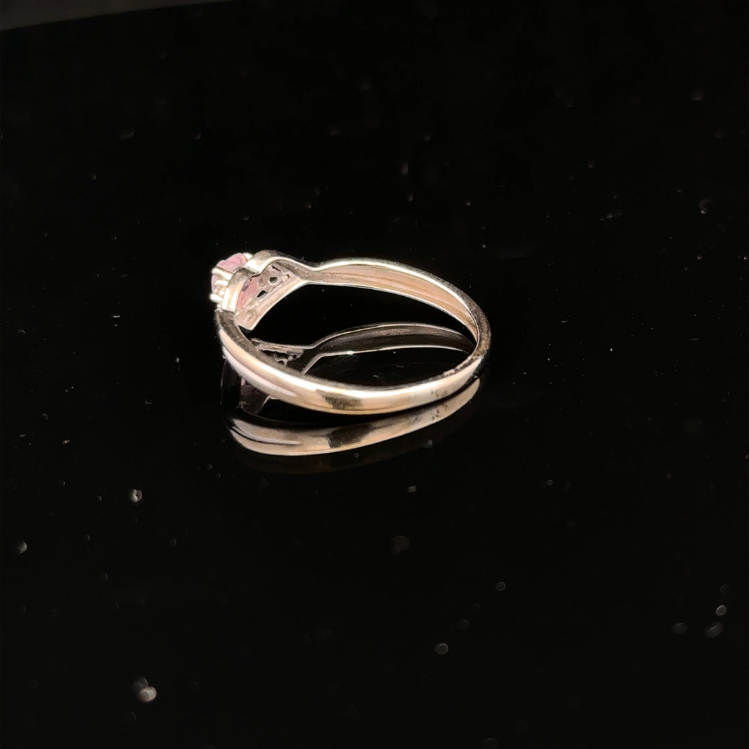 9ct white gold ring in size O with a smooth polished band, unbranded jewelry for elegant everyday wear.