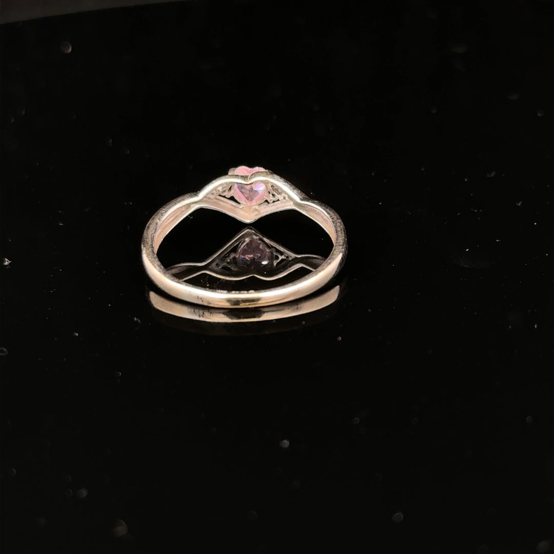 9ct white gold ring in size O with a sleek, polished finish, showcasing elegant craftsmanship and a classic design.