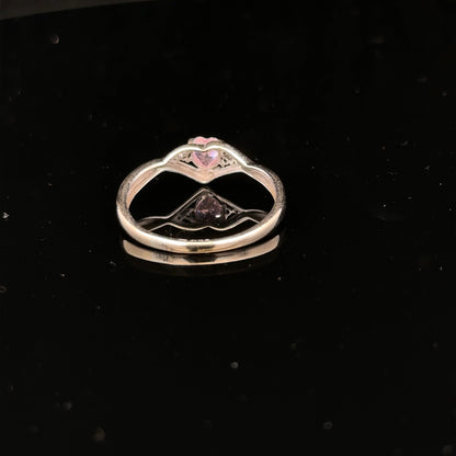 9ct white gold ring in size O with a sleek, polished finish, showcasing elegant craftsmanship and a classic design.
