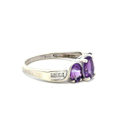 9ct white gold ring size O1/2 with a smooth band, unbranded, displayed on a neutral background.