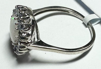 9ct white gold ring in size S with a smooth, polished band, unbranded jewelry for elegant everyday wear.