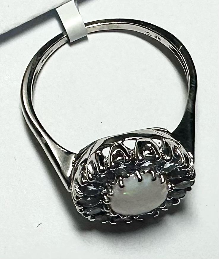 9ct white gold ring in size S with a smooth band, unbranded jewelry showcasing a simple, elegant design.