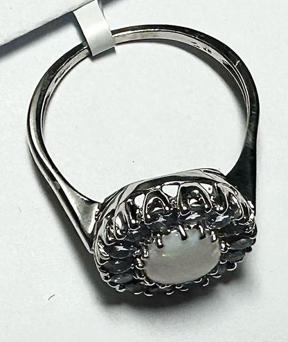 9ct white gold ring in size S with a smooth band, unbranded jewelry showcasing a simple, elegant design.