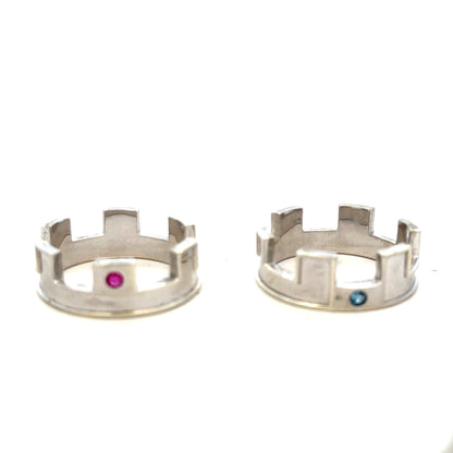 9ct white gold ring in size Z4, featuring a sleek, polished band with a smooth finish.