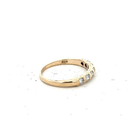 9ct yellow gold diamond ring with 0.40 carats of diamonds in size N, featuring a classic design and polished finish.