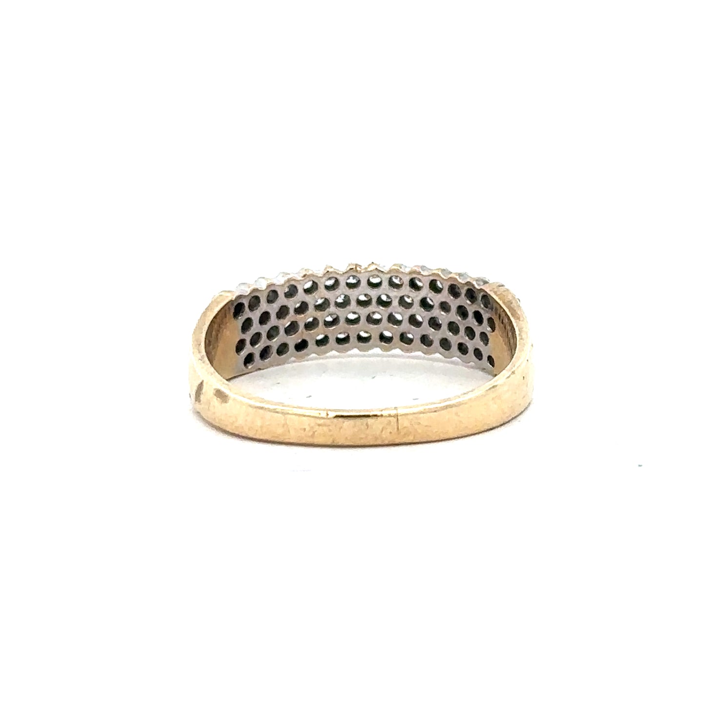 9ct yellow gold diamond ring with 1/3-caret center diamond in size O1/2, featuring a classic band design.