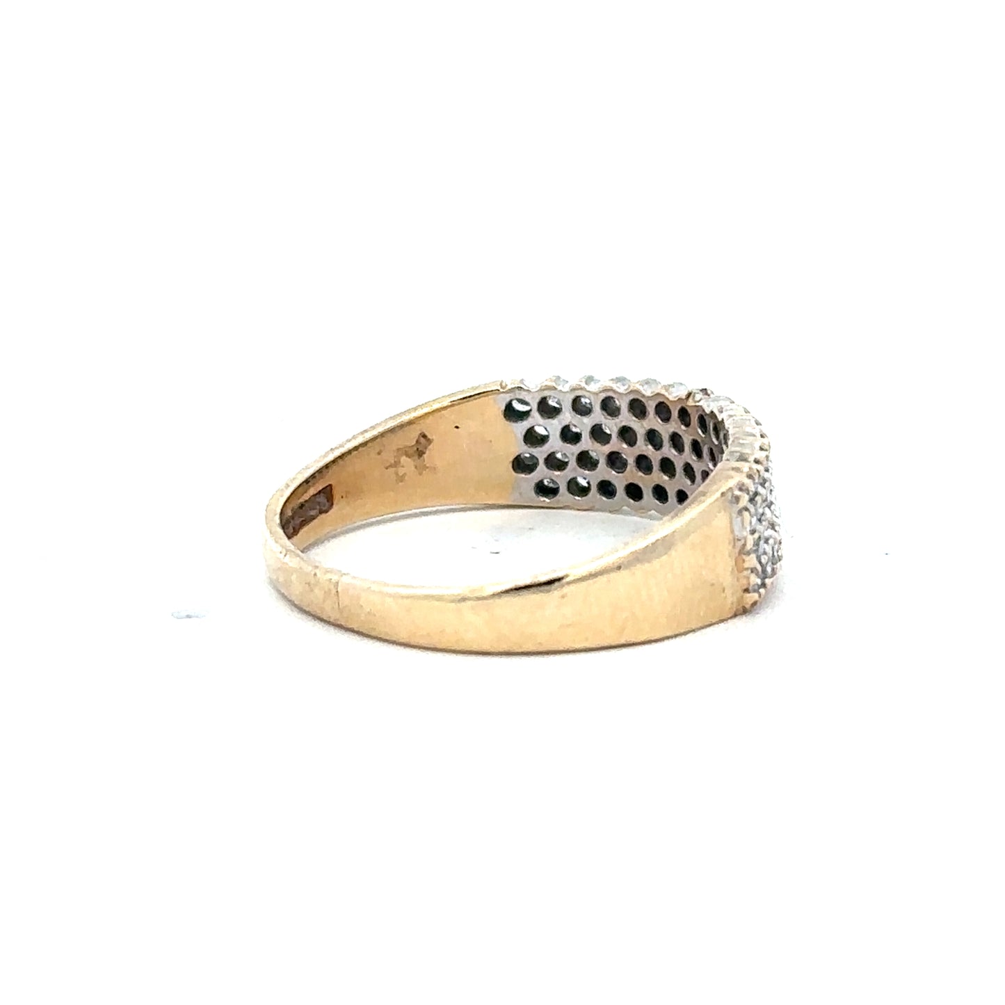 9ct yellow gold diamond ring with 1/3 carat round cut diamond, size O1/2, featuring a simple, elegant design.