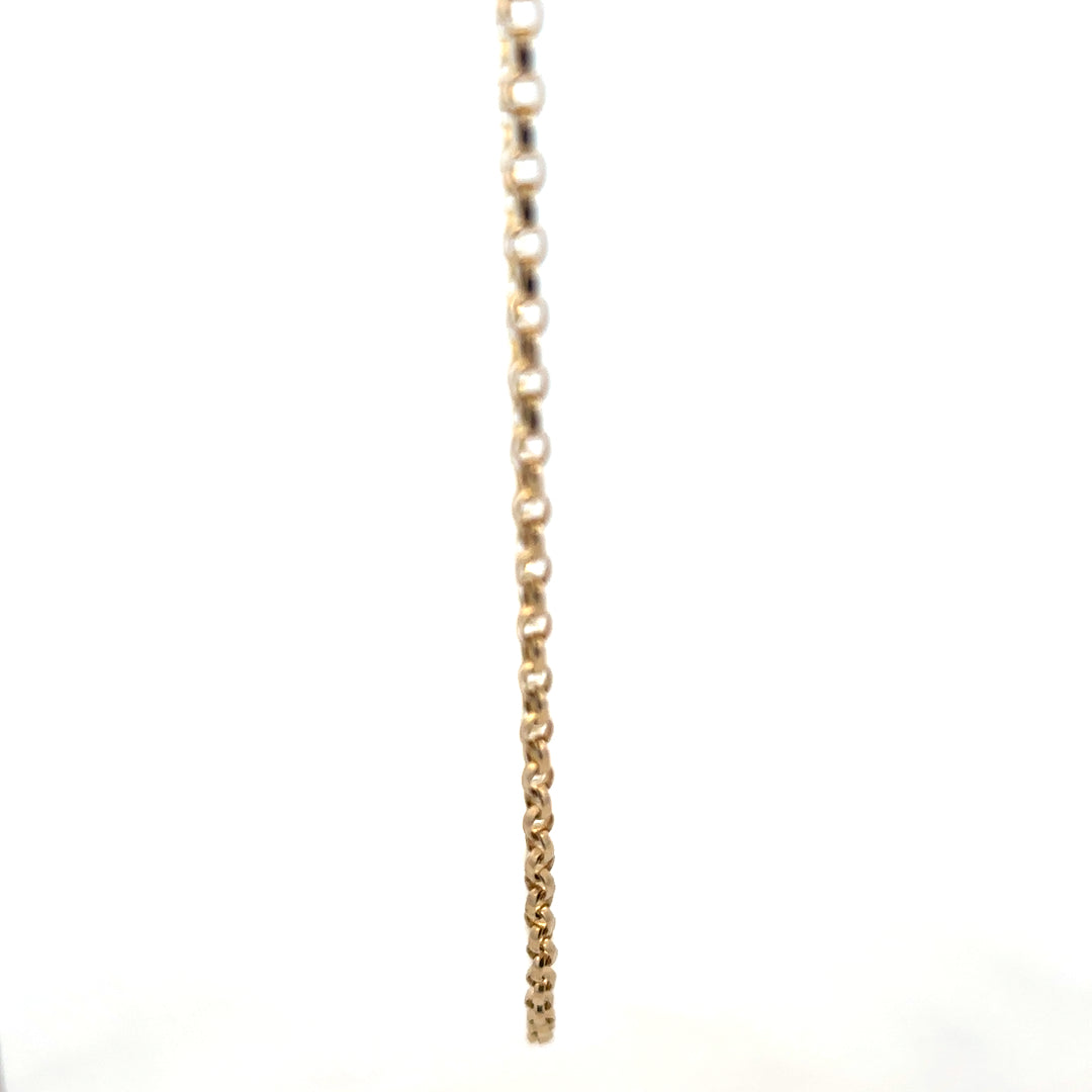 9ct yellow gold belcher chain weighing 5.2g, showcasing its classic linked design and bright gold finish.
