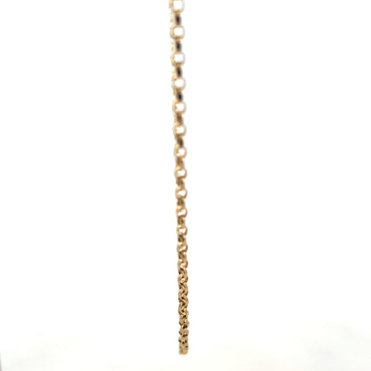 9ct yellow gold belcher chain weighing 5.2g, showcasing its classic linked design and bright gold finish.