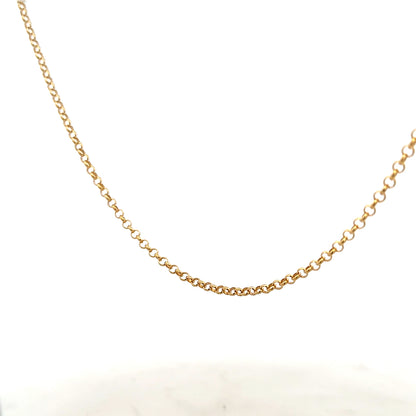 9ct yellow gold belcher chain weighing 5.2g, unbranded jewelry with intricate link design for everyday wear