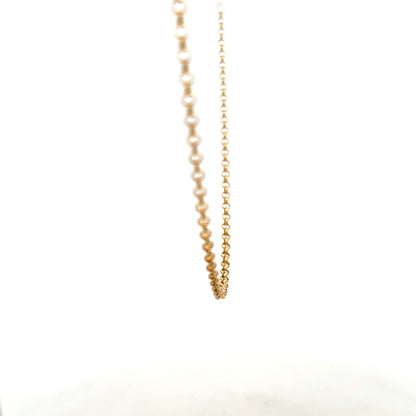 9ct yellow gold belcher chain weighing 5.2g, featuring classic linked design, unbranded jewelry accessory.