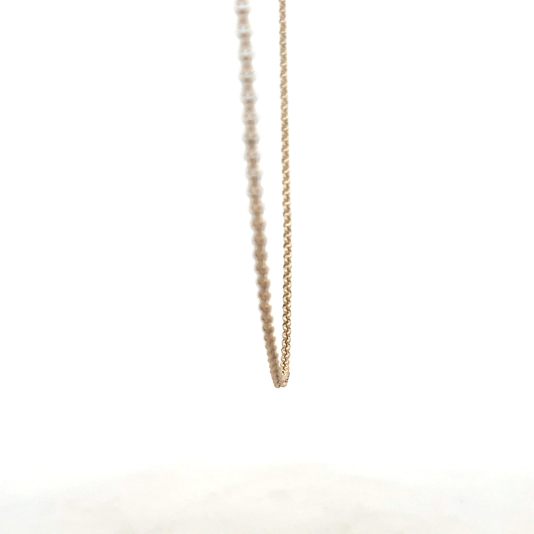 9ct yellow gold belcher chain weighing 5.3g, showcasing a classic link design with a secure clasp, unbranded jewelry.