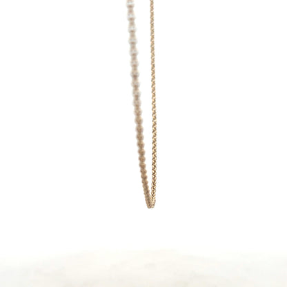 9ct yellow gold belcher chain weighing 5.3g, showcasing a classic link design with a secure clasp, unbranded jewelry.