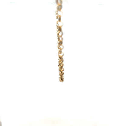 9ct yellow gold belcher chain weighing 7.6g, featuring classic link design, suitable for everyday wear and jewelry styling.