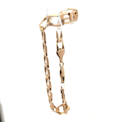 9ct yellow gold bracelet weighing 13.3g, unbranded jewelry with a polished finish and intricate link design.