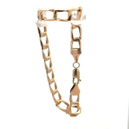 9ct yellow gold bracelet weighing 13.3g, featuring a sleek design and polished finish, unbranded jewelry accessory.