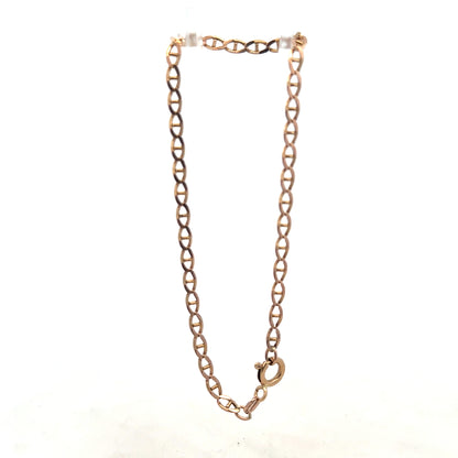 9ct yellow gold bracelet weighing 2.6g, featuring a sleek chain design, unbranded jewelry piece with a polished finish.