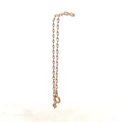 9ct yellow gold bracelet weighing 2.6g, unbranded, with a sleek, polished design visible in the image.