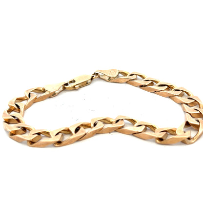 9ct yellow gold bracelet weighing 22.4g, featuring a sleek design and polished finish, ideal for elegant jewelry collection.