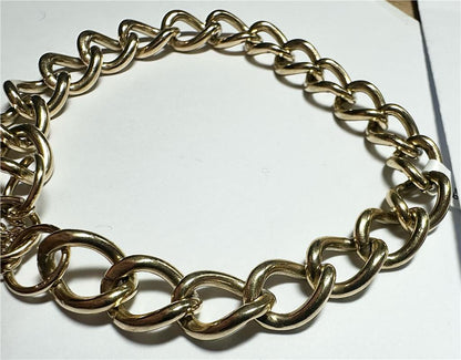 9ct yellow gold bracelet weighing 26.3g, featuring a classic design with a secure clasp, unbranded jewelry accessory.