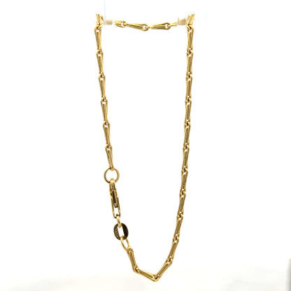 9ct yellow gold bracelet weighing 3.5g, featuring a delicate chain design, unbranded jewelry piece on a plain background.