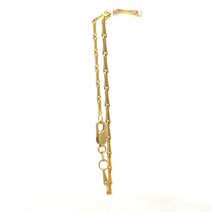 9ct yellow gold bracelet weighing 3.5g, unbranded, with a sleek and elegant design, shown on a neutral background.