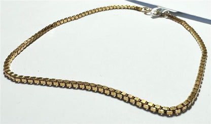 9ct yellow gold bracelet weighing 3.7g, featuring a sleek, polished design, ideal for elegant jewelry collection.