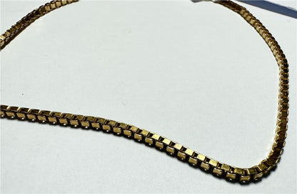 9ct yellow gold bracelet weighing 3.7g, unbranded, with a classic design, shown in a close-up image highlighting the gold finish.