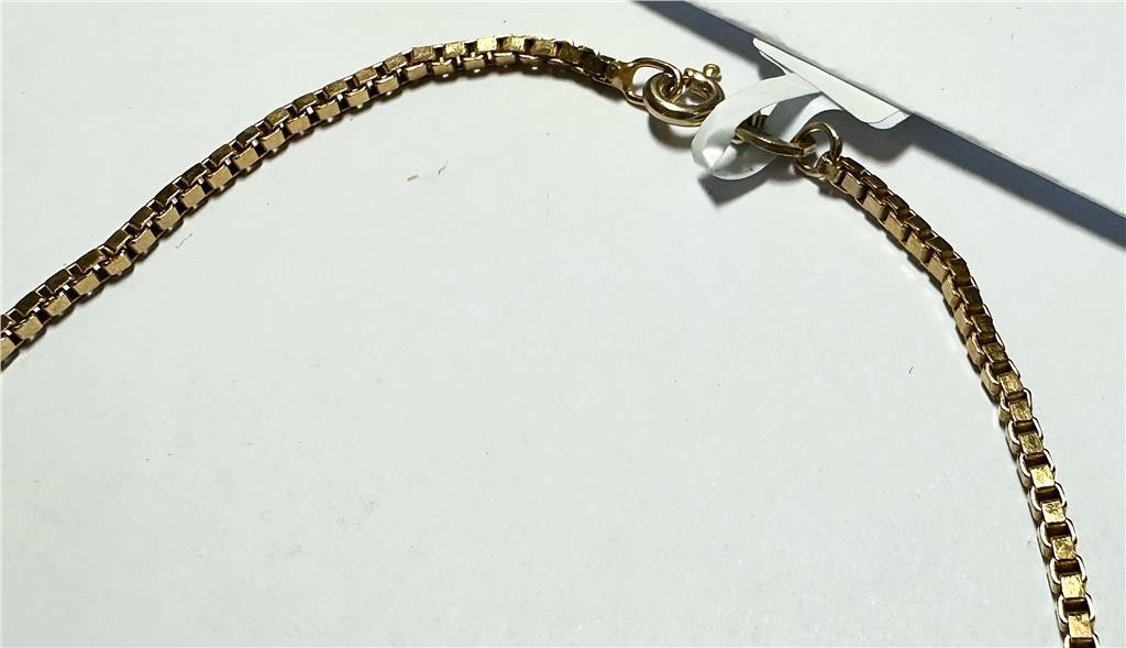 9ct yellow gold bracelet weighing 3.7g, featuring a sleek, polished design, perfect for elegant jewelry collection.