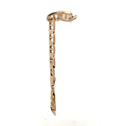9ct yellow gold bracelet weighing 8.6g, featuring a sleek chain design, unbranded jewelry piece on a neutral background.