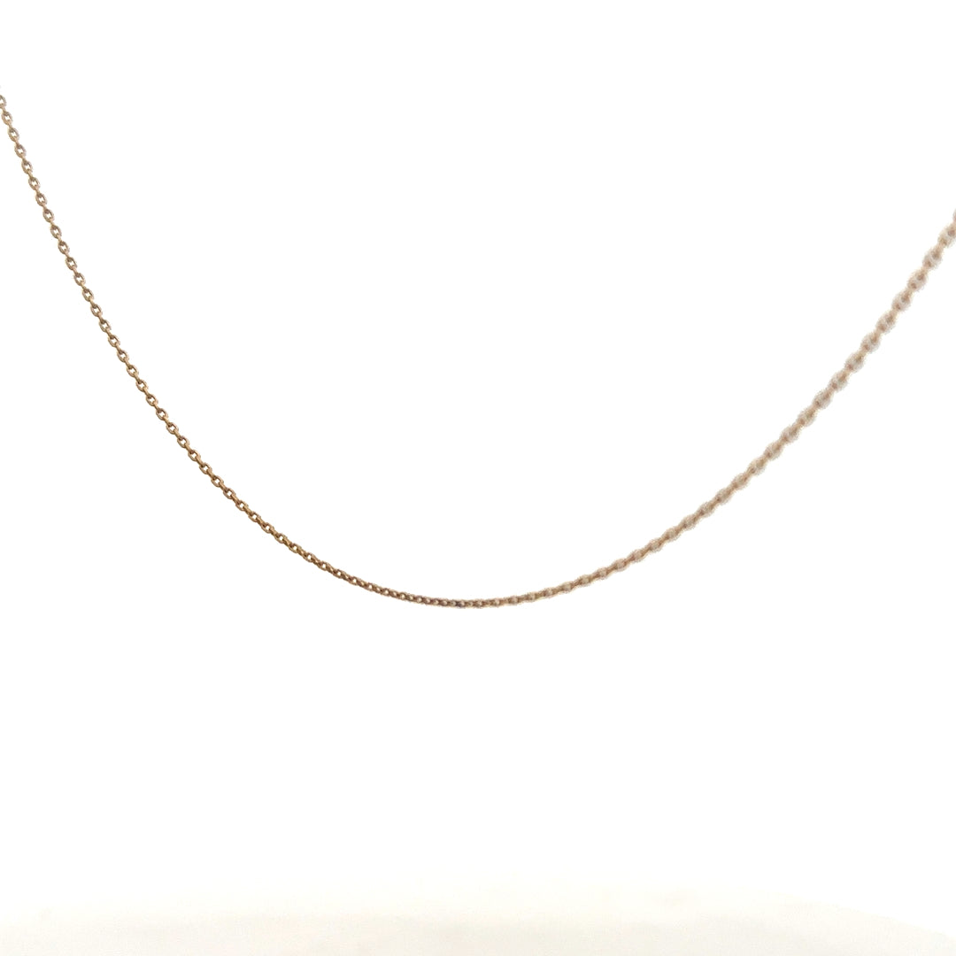 9ct yellow gold chain weighing 1.3g, unbranded, with a classic link design, shown on a plain background.