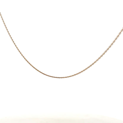 9ct yellow gold chain weighing 1.3g, unbranded, with a classic link design, shown on a plain background.