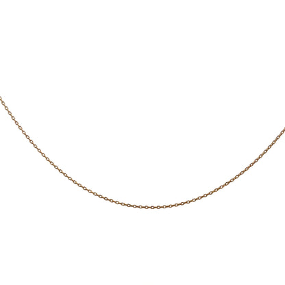 9ct yellow gold chain weighing 1.3g, featuring a delicate link design, unbranded jewelry for everyday wear