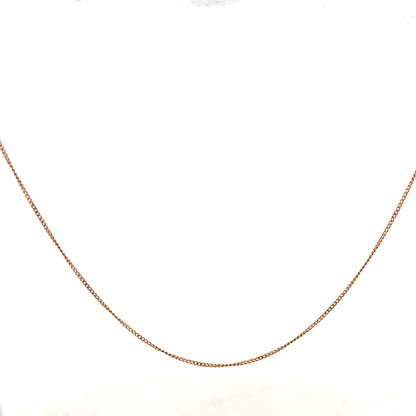 9ct yellow gold chain weighing 1.4g, unbranded, with a classic link design, shown on a plain background.