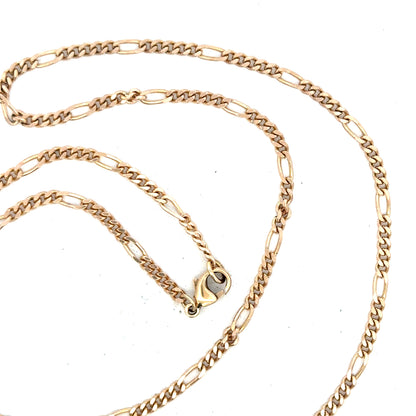 9ct yellow gold chain weighing 11.6g, unbranded jewelry piece with a classic link design.