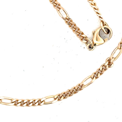 9ct yellow gold chain weighing 11.6g, showcasing a classic jewelry design with a detailed link pattern.