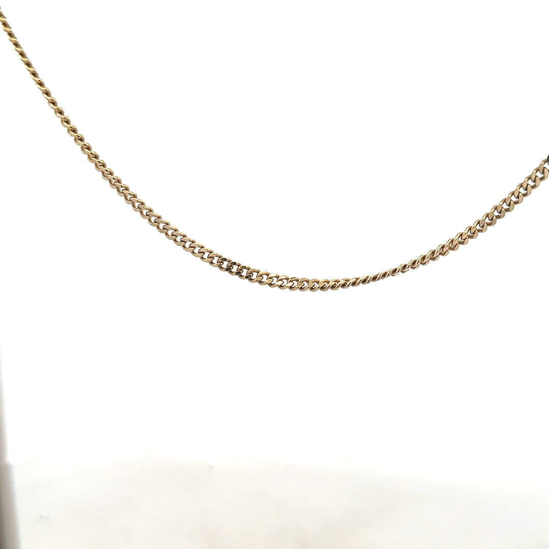 9ct yellow gold chain weighing 11g, unbranded, with a classic link design, shown on a plain background.