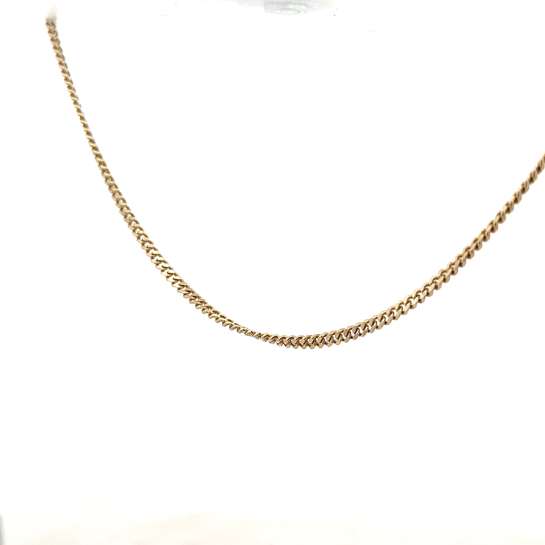 9ct yellow gold chain weighing 11g, unbranded, with a classic link design, displayed on a plain background.