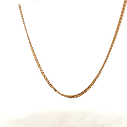 9ct yellow gold chain weighing 12.7g with a classic link design, unbranded jewelry for elegant everyday wear.