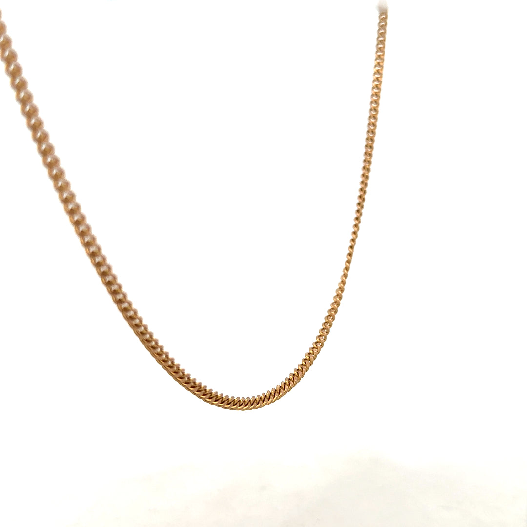 9ct yellow gold chain weighing 12.7g, featuring a classic link design, unbranded fashion jewelry.