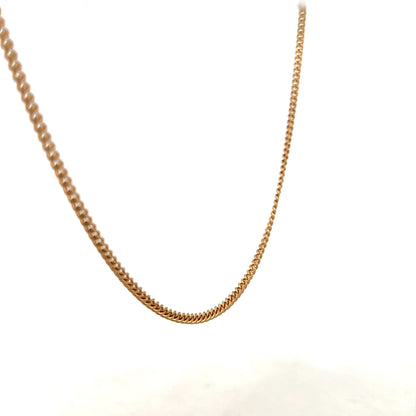 9ct yellow gold chain weighing 12.7g, featuring a classic link design, unbranded fashion jewelry.