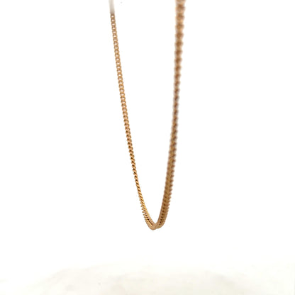 Unbranded 9ct yellow gold chain weighing 12.7g, with a detailed close-up of the textured links.