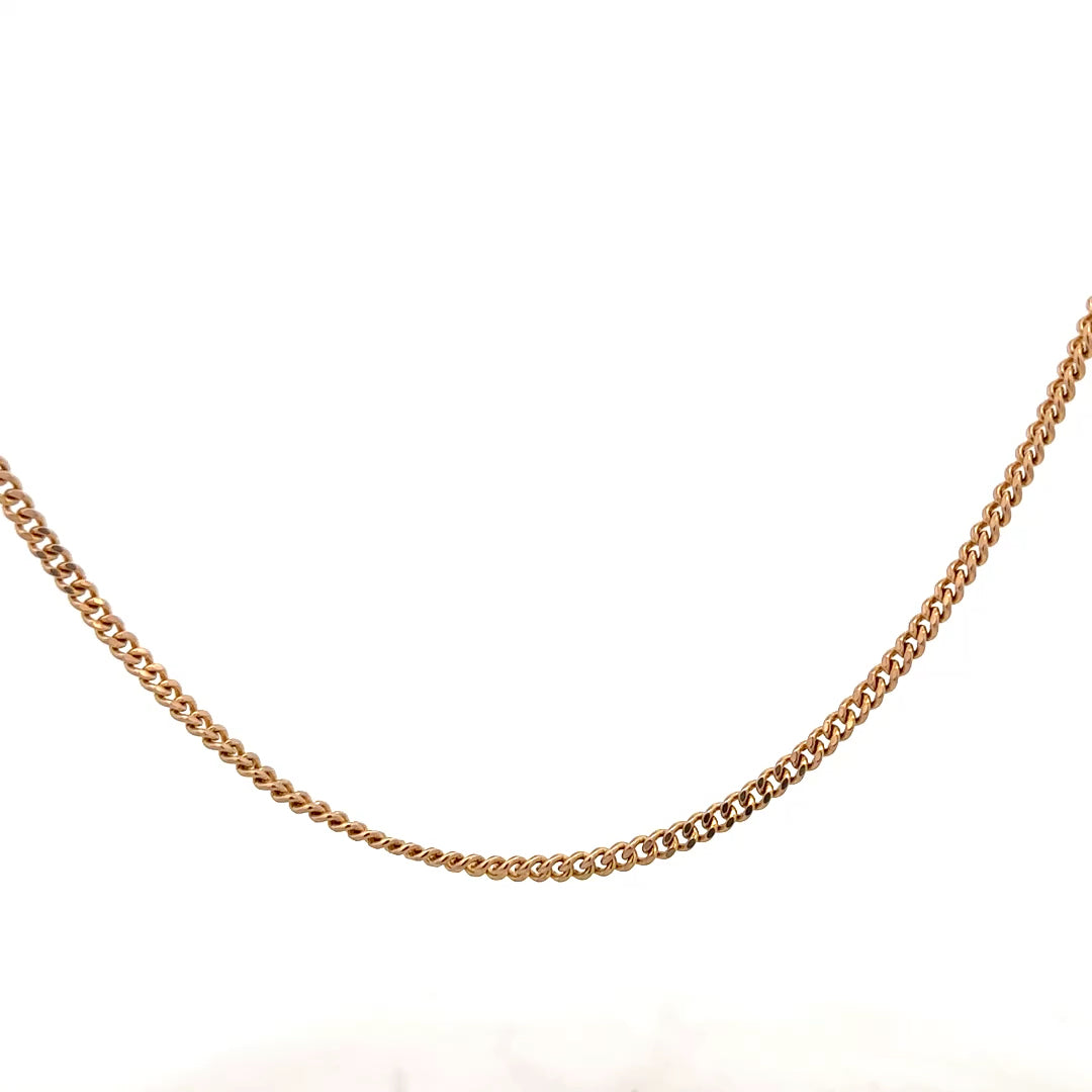 9ct yellow gold chain weighing 12.7g, featuring a classic link design, unbranded jewelry for elegant wear