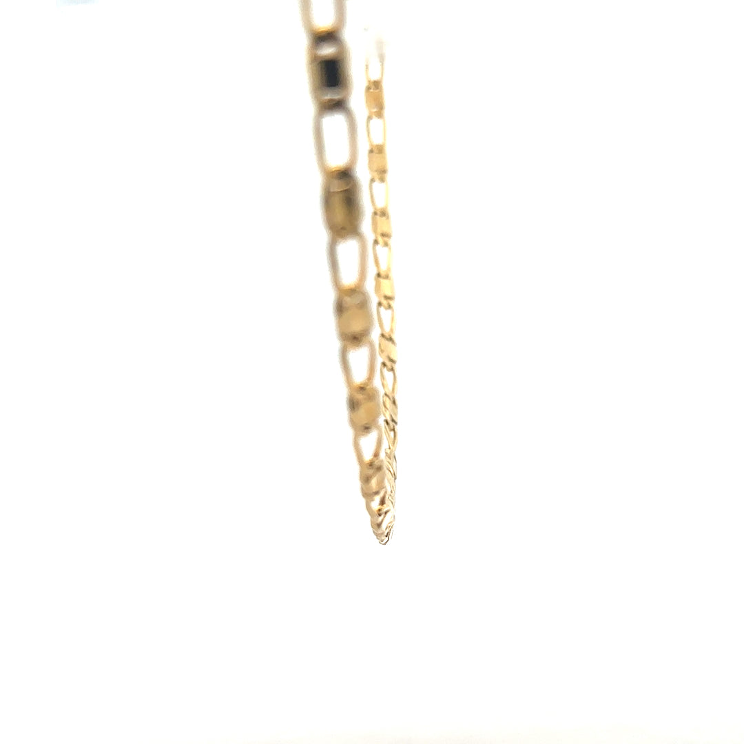 9ct yellow gold chain weighing 13.1g, unbranded, with a classic design, shown in a detailed close-up image.