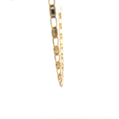 9ct yellow gold chain weighing 13.1g, unbranded, with a classic design, shown in a detailed close-up image.