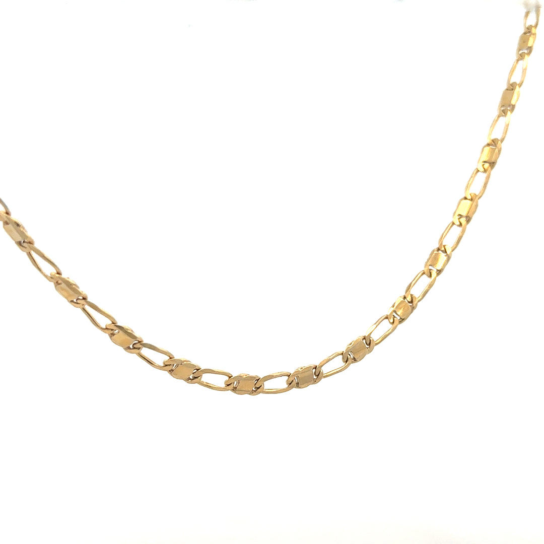 9ct yellow gold chain weighing 13.1g, unbranded, with a classic link design, shown on a plain background.