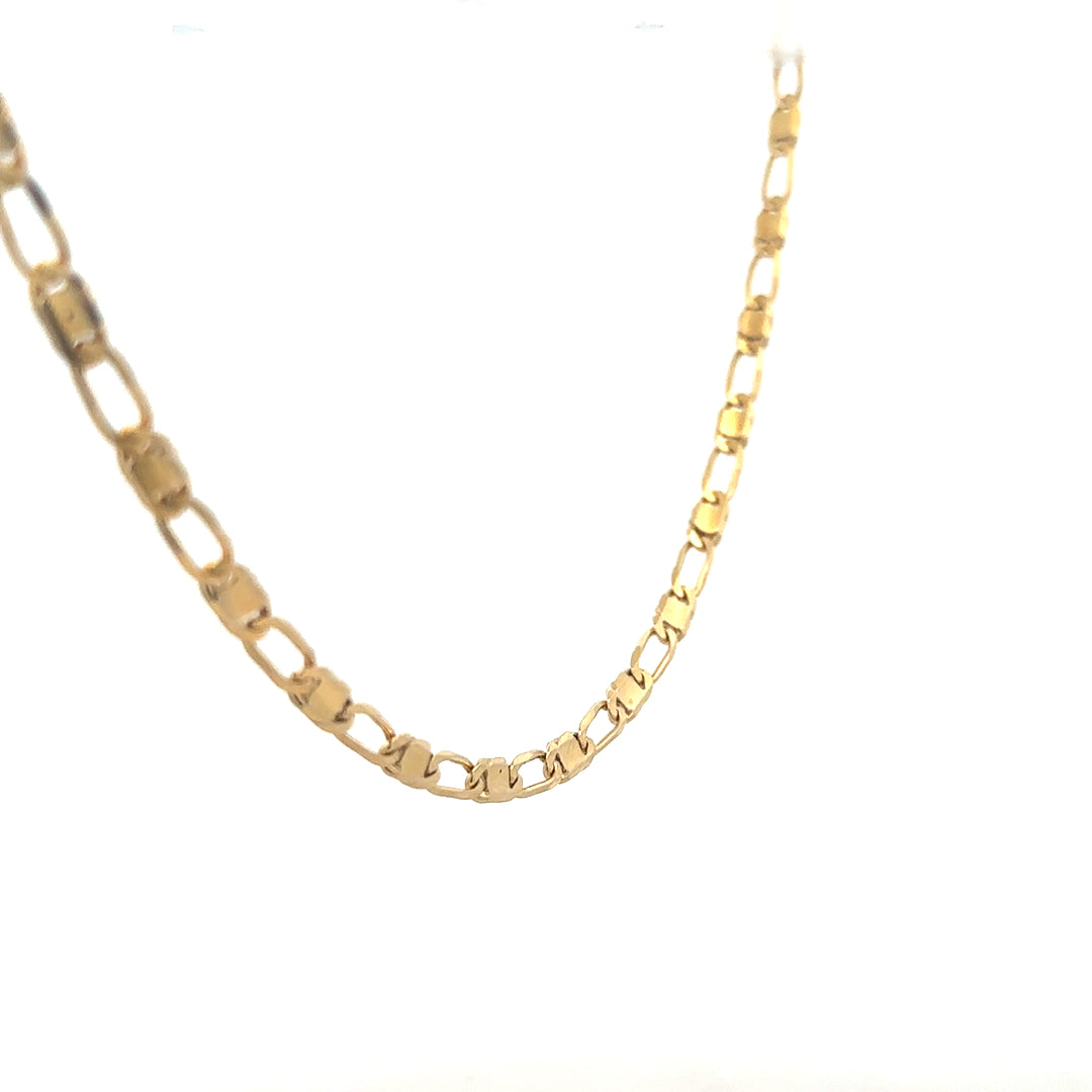 9ct yellow gold chain weighing 13.1g, unbranded, with a classic link design displayed in the image.