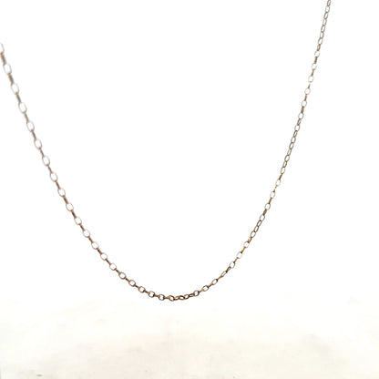 9ct yellow gold chain with a 1g weight, showcasing a delicate design and secure clasp. Perfect for everyday wear.